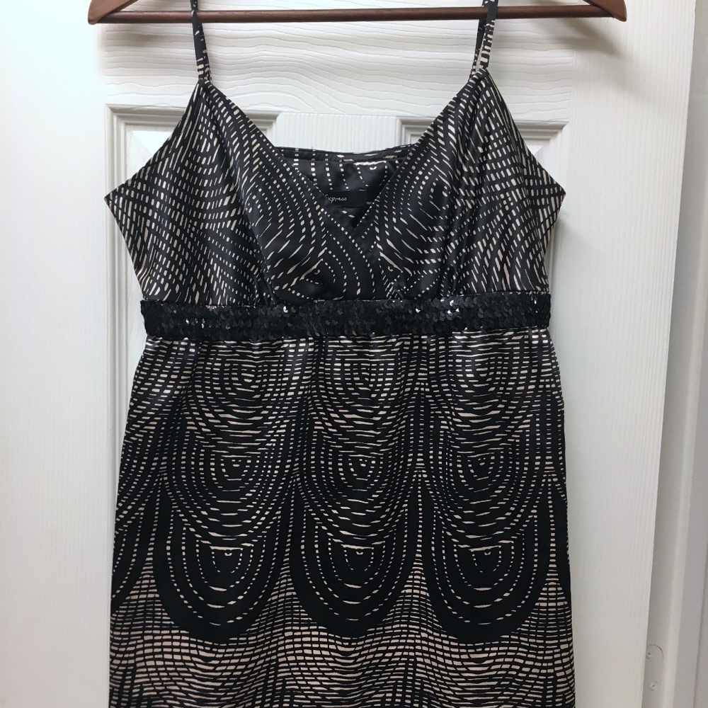 Express Patterned Camisole with Sequins